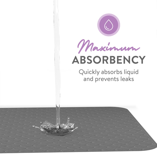 Inspire Stain Hiding Gray Washable and Reusable Incontinence Bed Pads for Adults