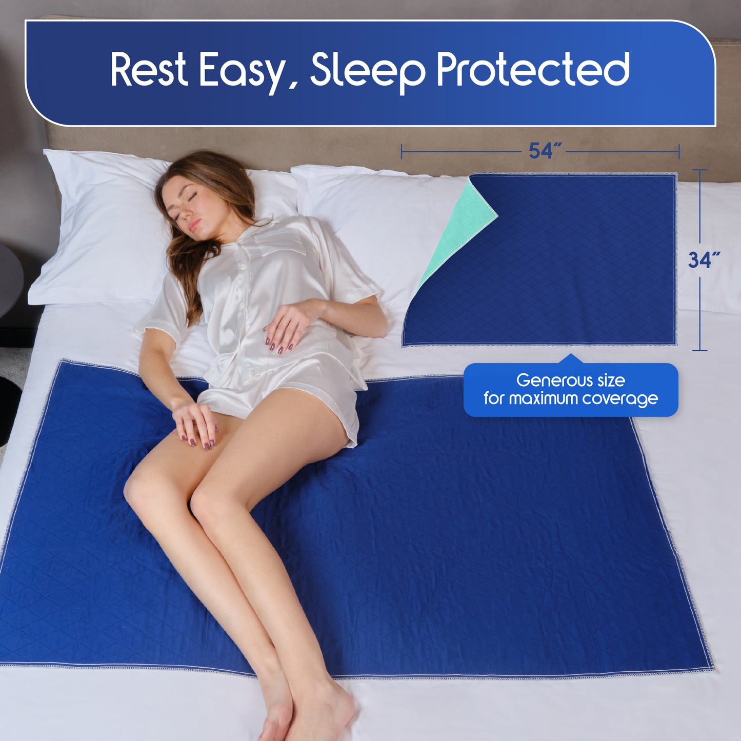 Inspire Waterproof Mattress Pad, 34 x 54 Dark Color Hides Stains
