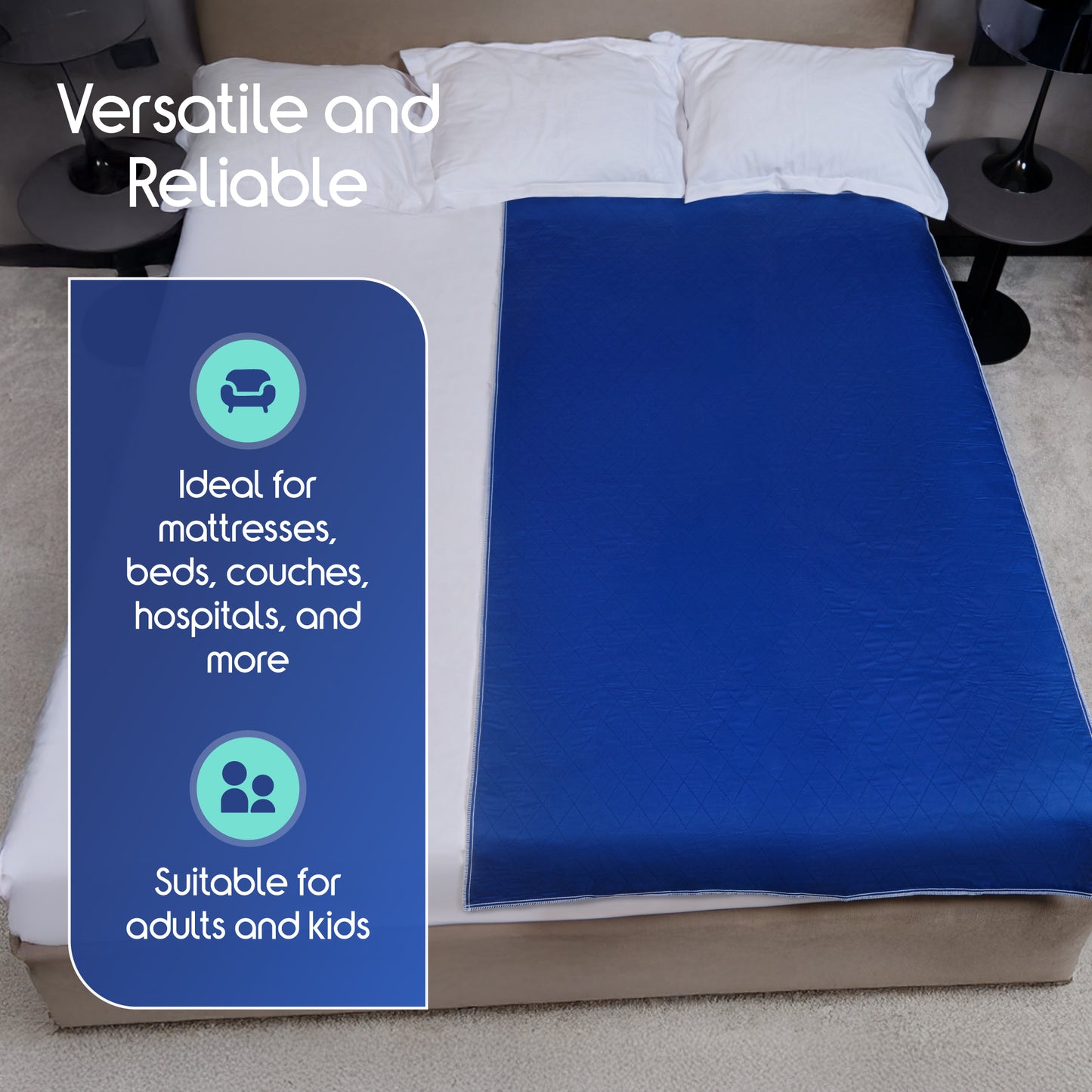 Inspire Waterproof Reusable Mattress Pad, Oversized 34"x 72