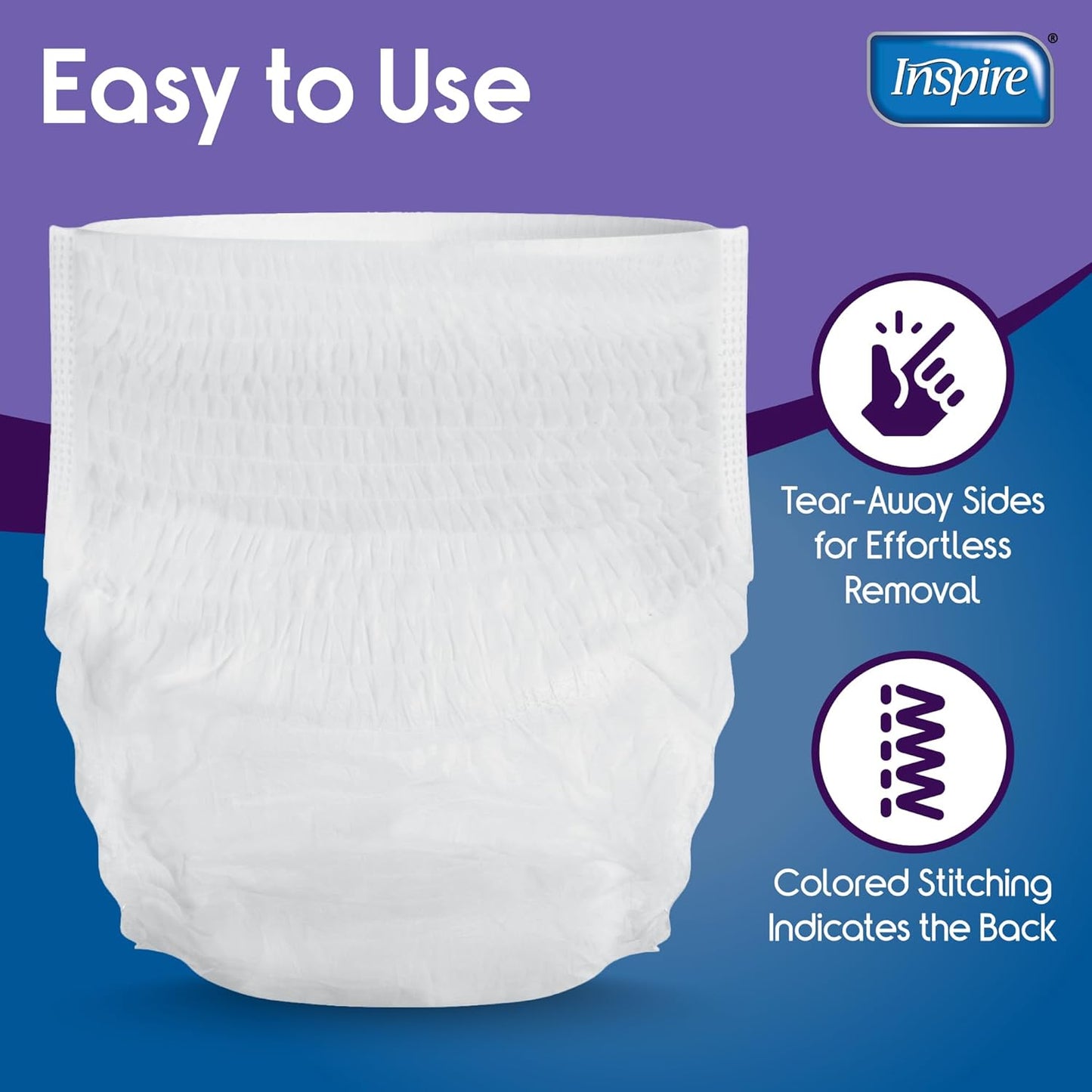 Inspire Protective Underwear for Men and Women Incontinence Underwear | Adult Diapers | Disposable Underwear for Adults | Adult Pull Ups (Extra Large)