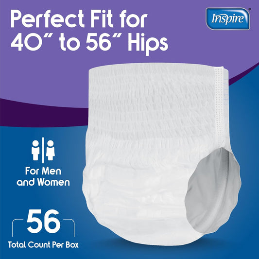 Inspire Protective Underwear for Men and Women Incontinence Underwear | Adult Diapers | Disposable Underwear for Adults | Adult Pull Ups (Extra Large)