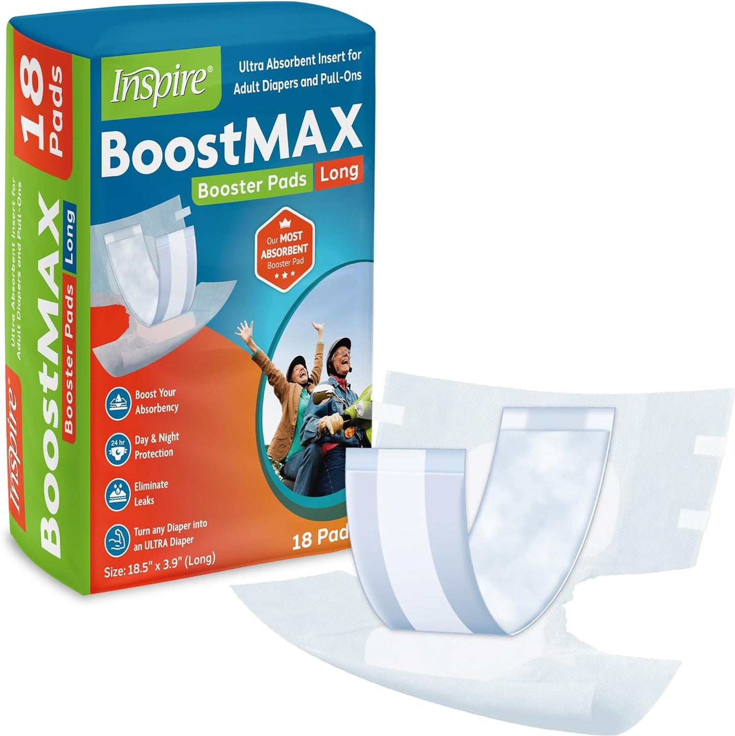 Adult incontinence booster pad