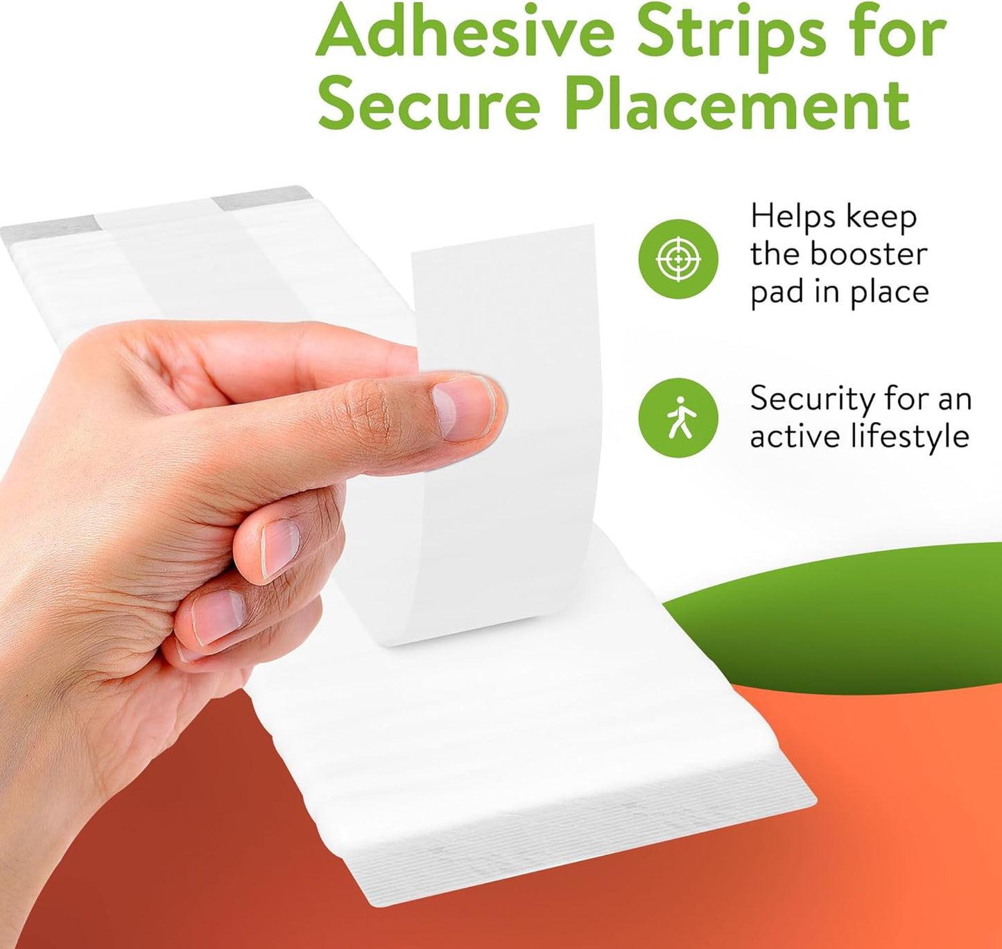 Adult booster pad for diaper