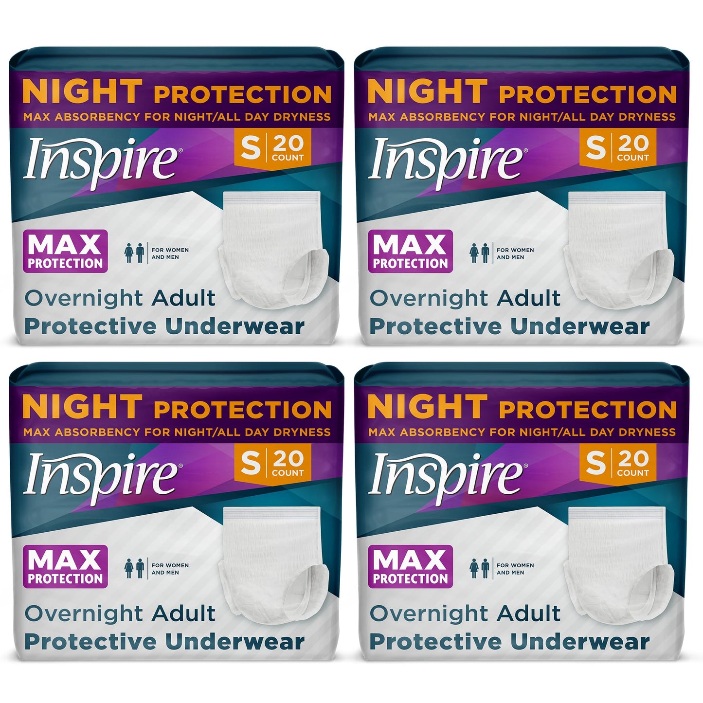 Inspire Adult Diapers Women or Men - MAX Absorbency | Our Most Absorbent and Dry, Incontinence Underwear for Women or Men | Leak Proof Diaper Overnight or Daytime for Heavy