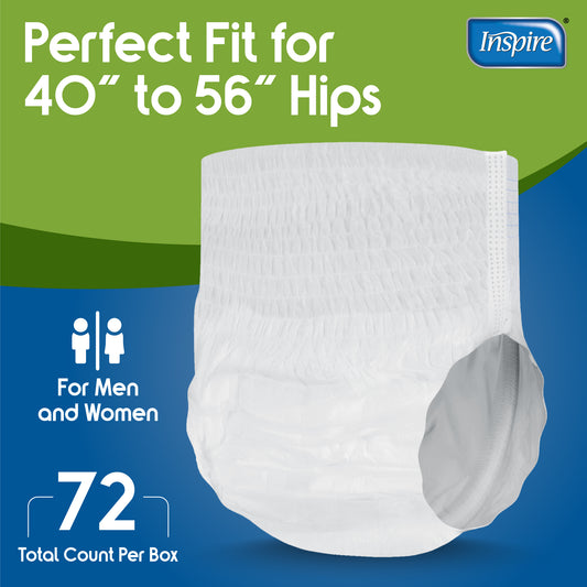 Inspire Adult Diaper Incontinence Underwear (large) Pack of 72