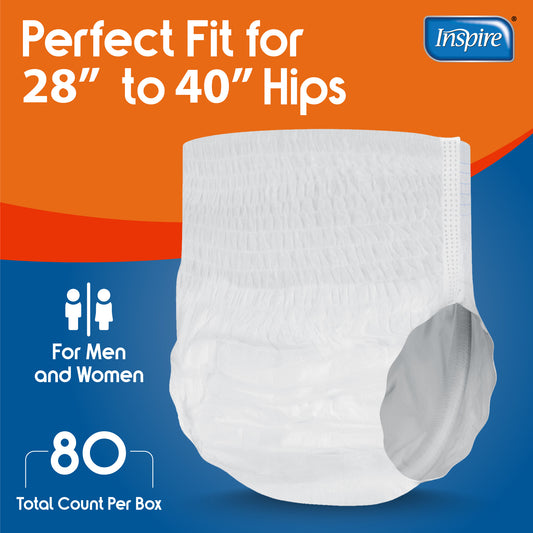Inspire Adult Diaper Incontinence UnderwearSmall/Medium (pack of 80)