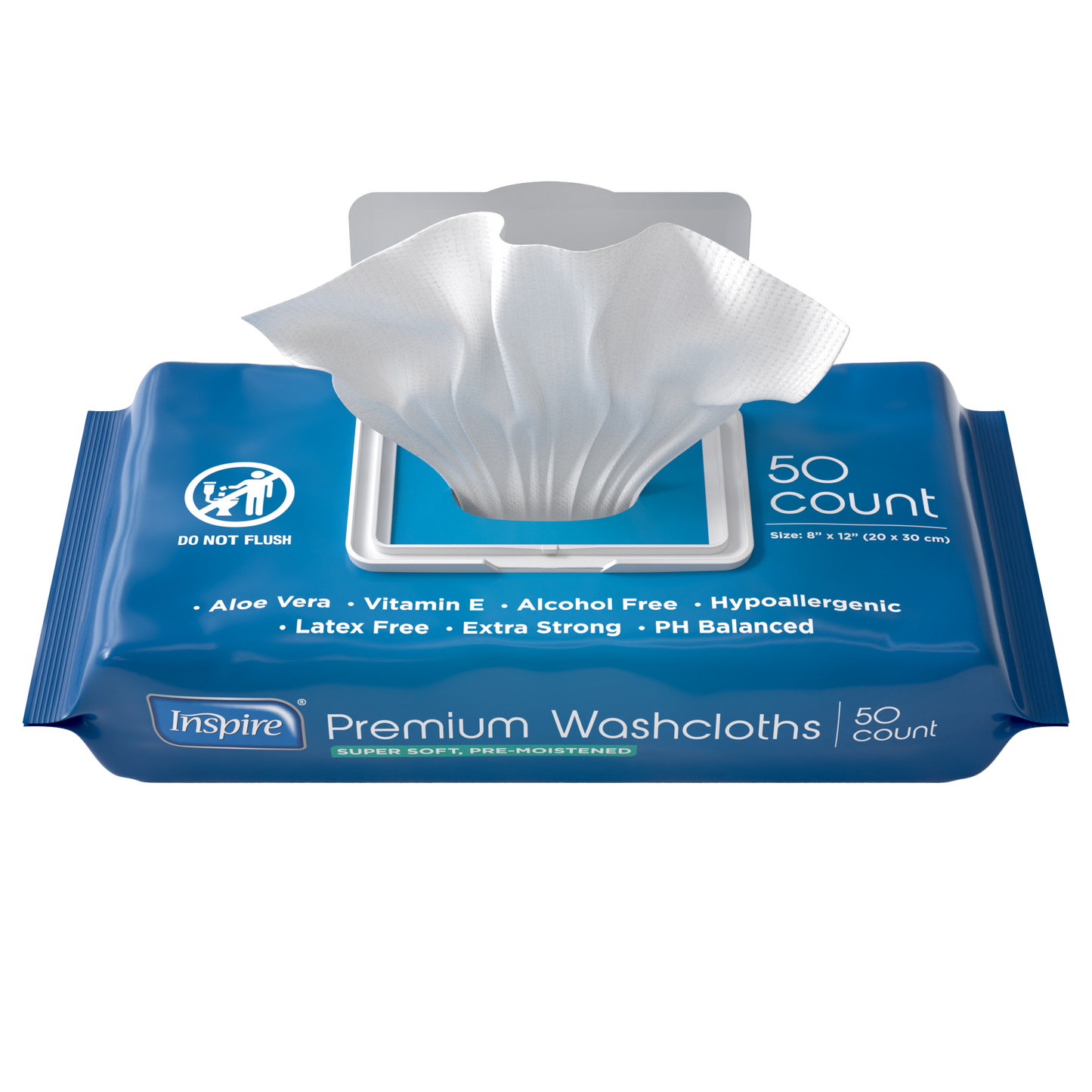 Inspire Adult Wash Cloths 50 Count