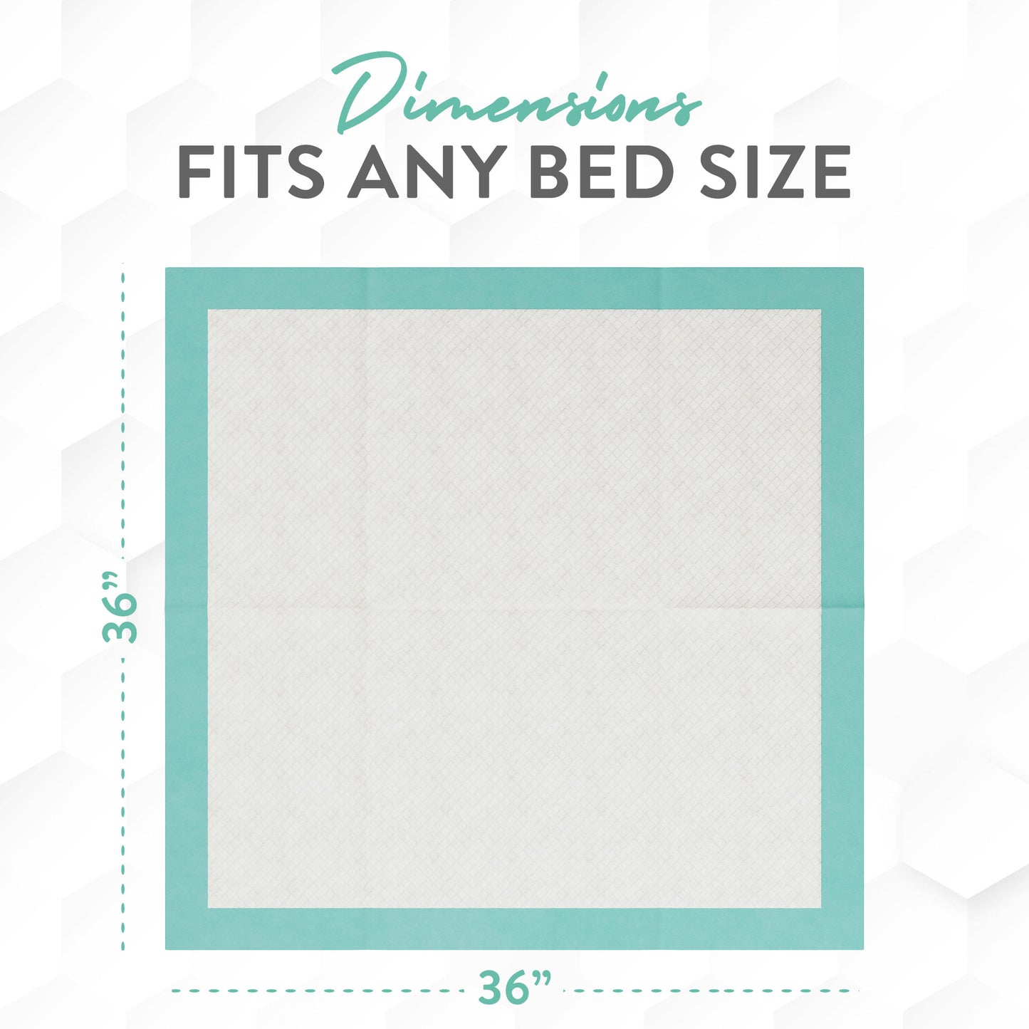 Inspire Adhesive Strips Extra Large Super Absorbent Bed Pads for Incontinence Disposable 36 x 36 in.
