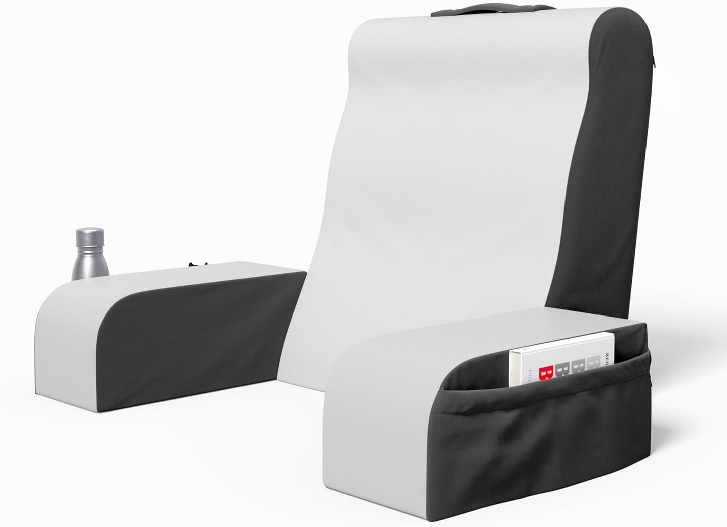 Kolbs Reading Pillow | Full Support for Comfort Solid Foam (Grey/White)
