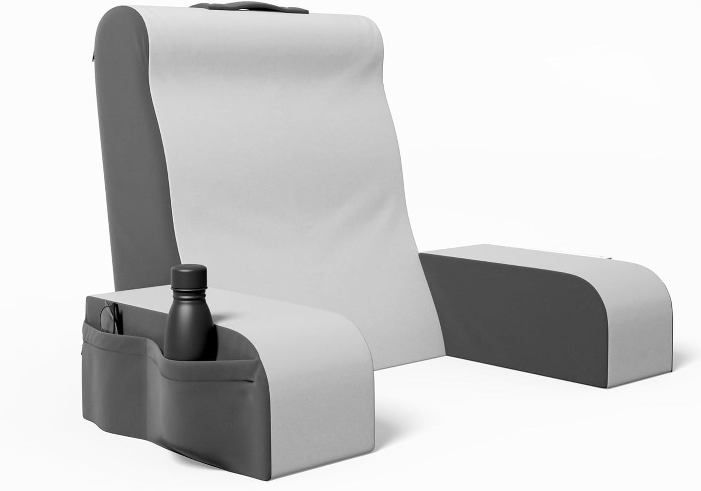 Kolbs Reading Pillow | Full Support for Comfort Solid Foam (Grey/White)