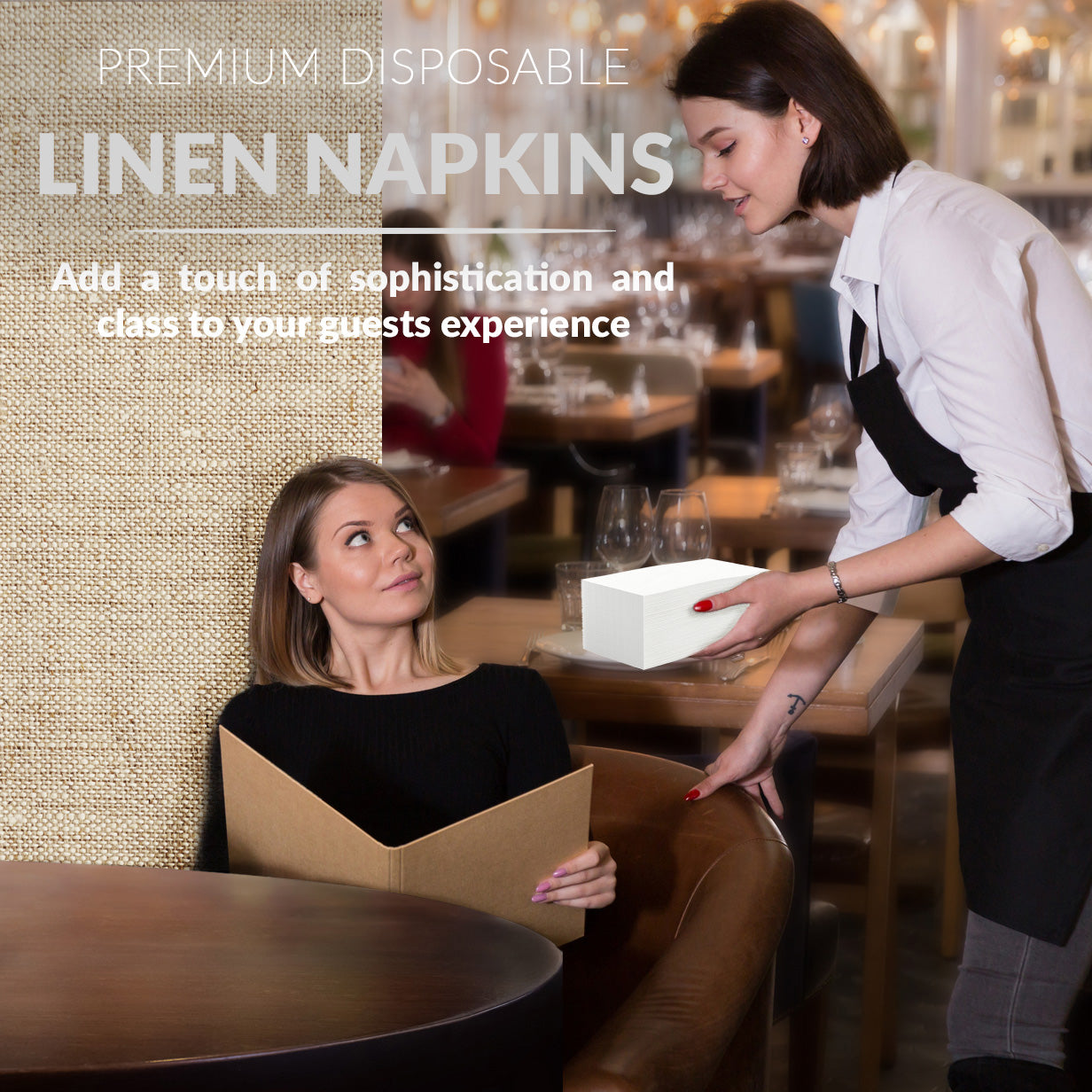 Inspire Linen Feel Disposable Napkins - 200 Ct.