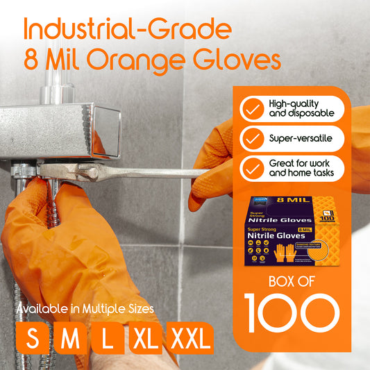 Inspire 8 MIL Gloves Single Box of 100