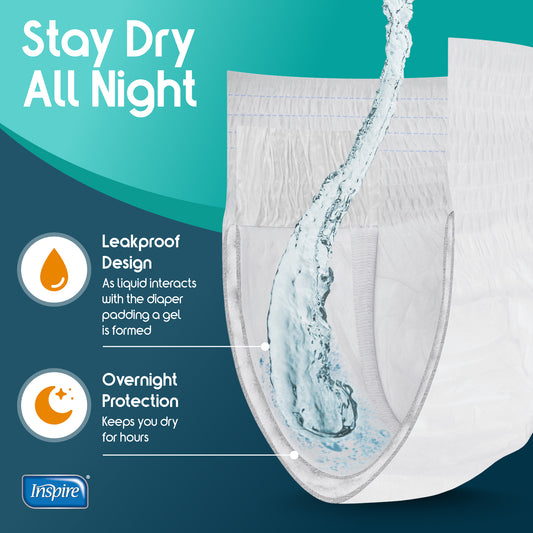 Inspire Adult Diapers - MAX Absorbency - X-Large