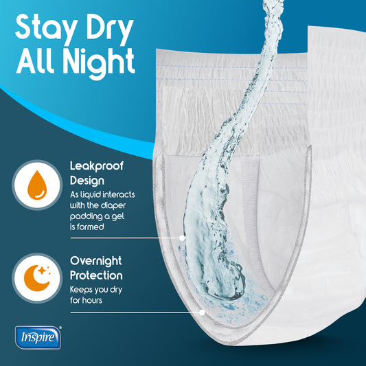 Inspire Adult Diapers - MAX Absorbency - Large