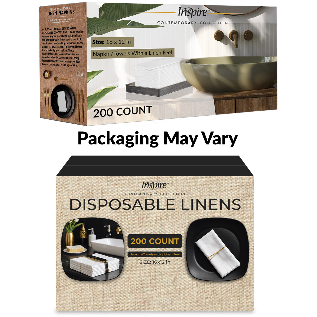 Inspire Linen Feel Disposable Napkins - 200 Ct.