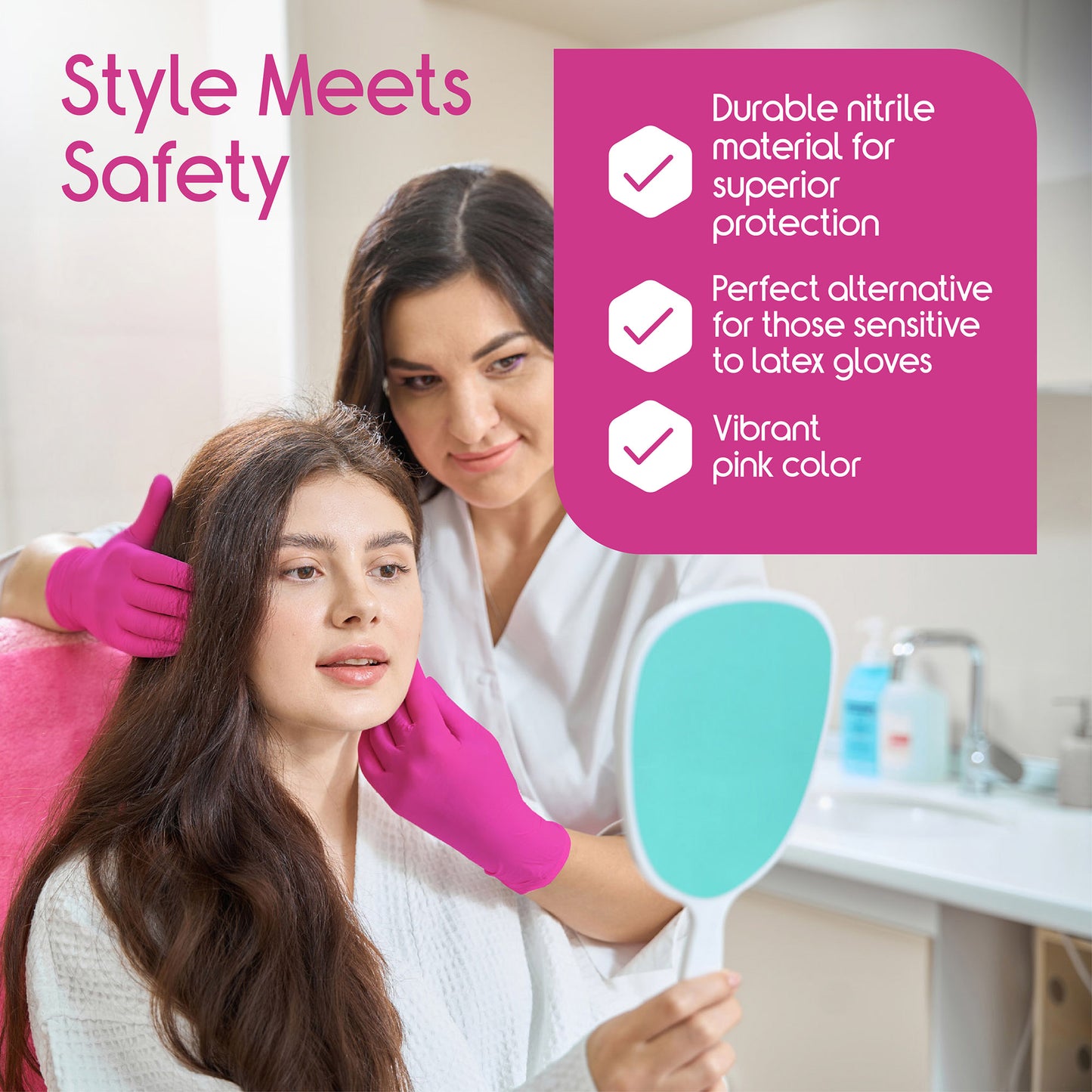 Inspire Nitrile Pink case of 500