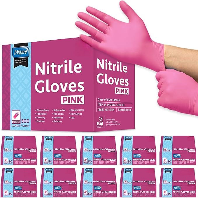 Inspire Nitrile Pink case of 500