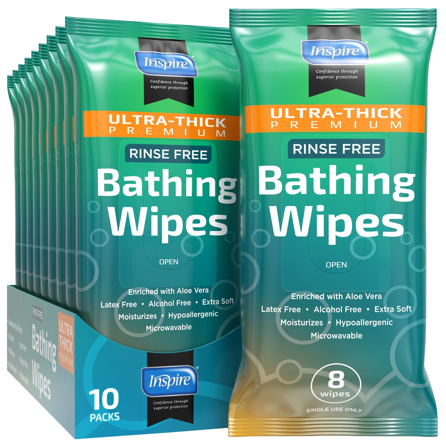 Ultra Thick Rinse Free Body Wash Wipes
