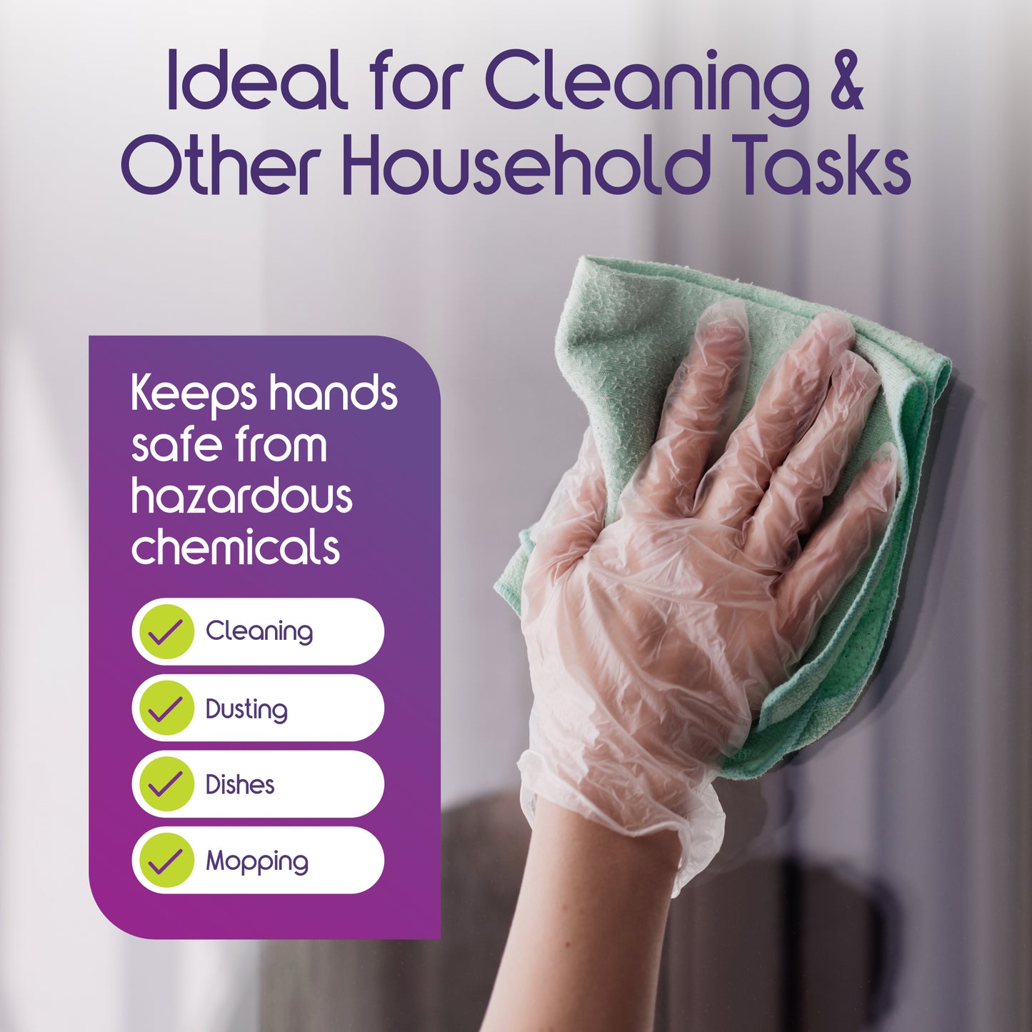 Inspire Stretch Vinyl Clear Exam Gloves 1000 Count