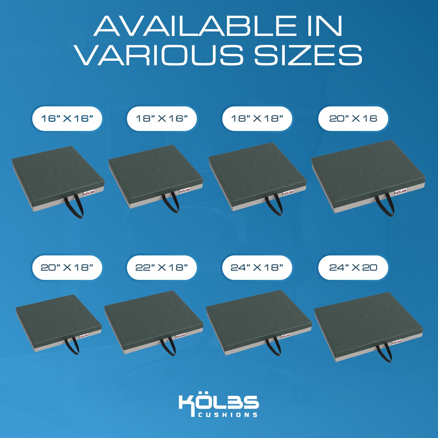 Kolbs Wheelchair Cushions Available In Multiple Sizes