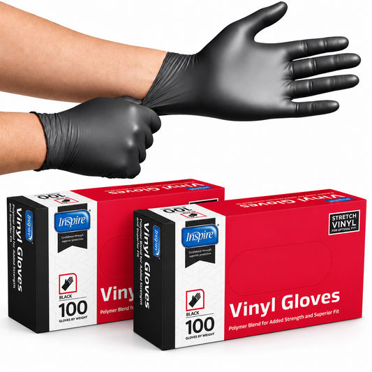 Black Vinyl Gloves