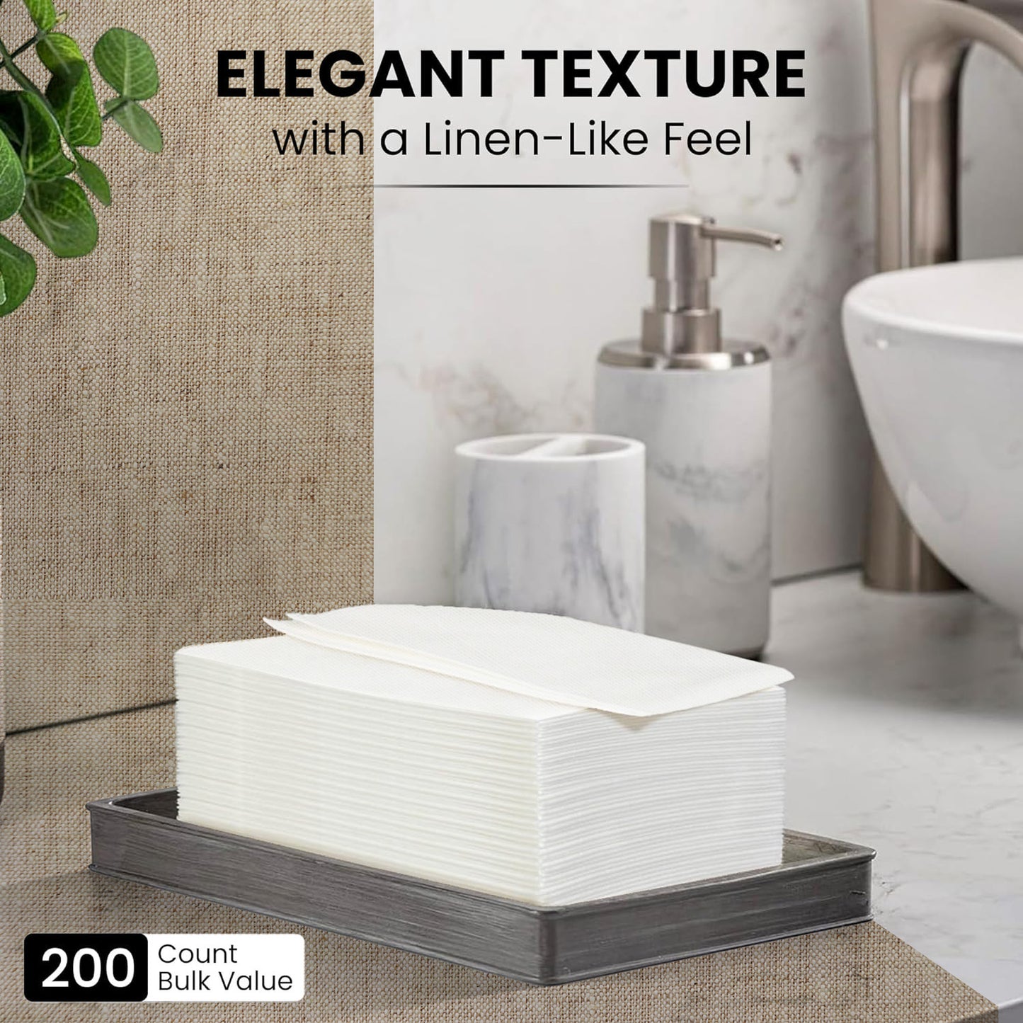Inspire Linen Feel Disposable Napkins - 200 Ct.