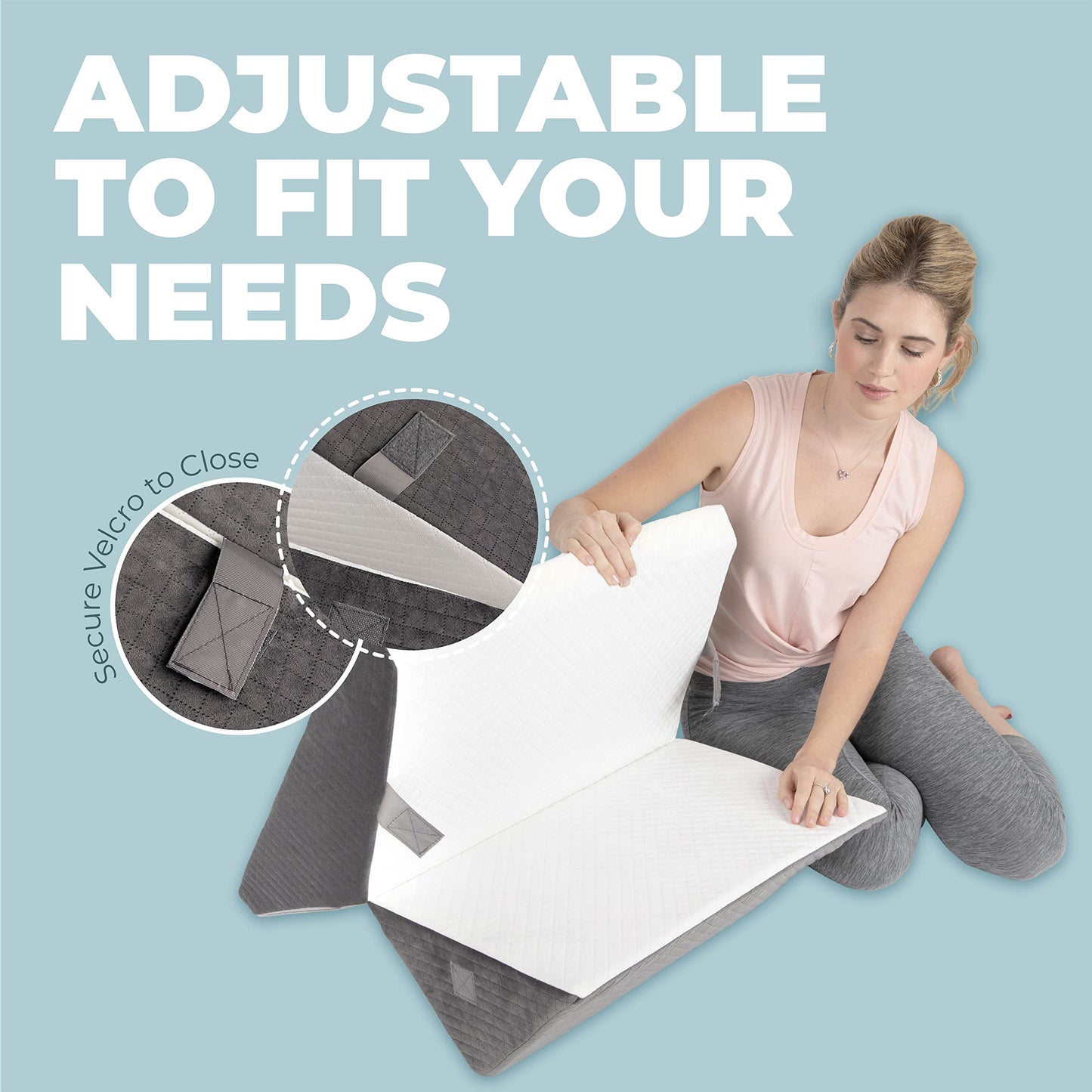 Adjustable Wedge Pillow For Reading And Improved Sleep Qaulity