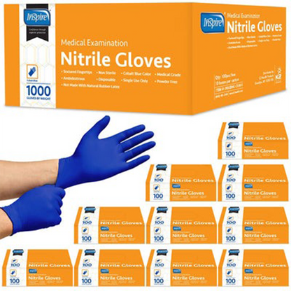 Inspire Nitrile Blue Gloves 