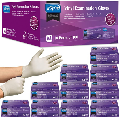 Inspire Stretch Vinyl Exam Gloves 