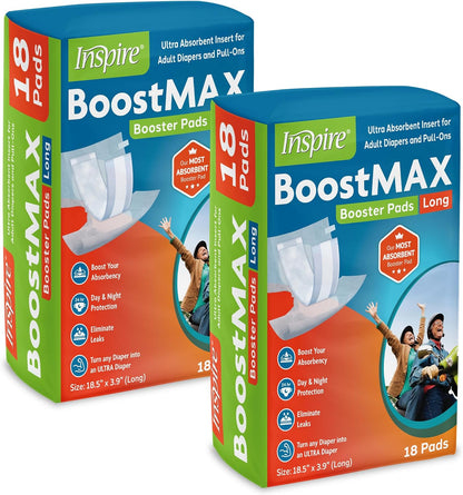 Super Absorbent Incontinence Booster Pads Diaper Inserts, Extra Long