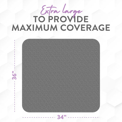 Inspire Stain Hiding Gray Washable and Reusable Incontinence Bed Pads for Adults