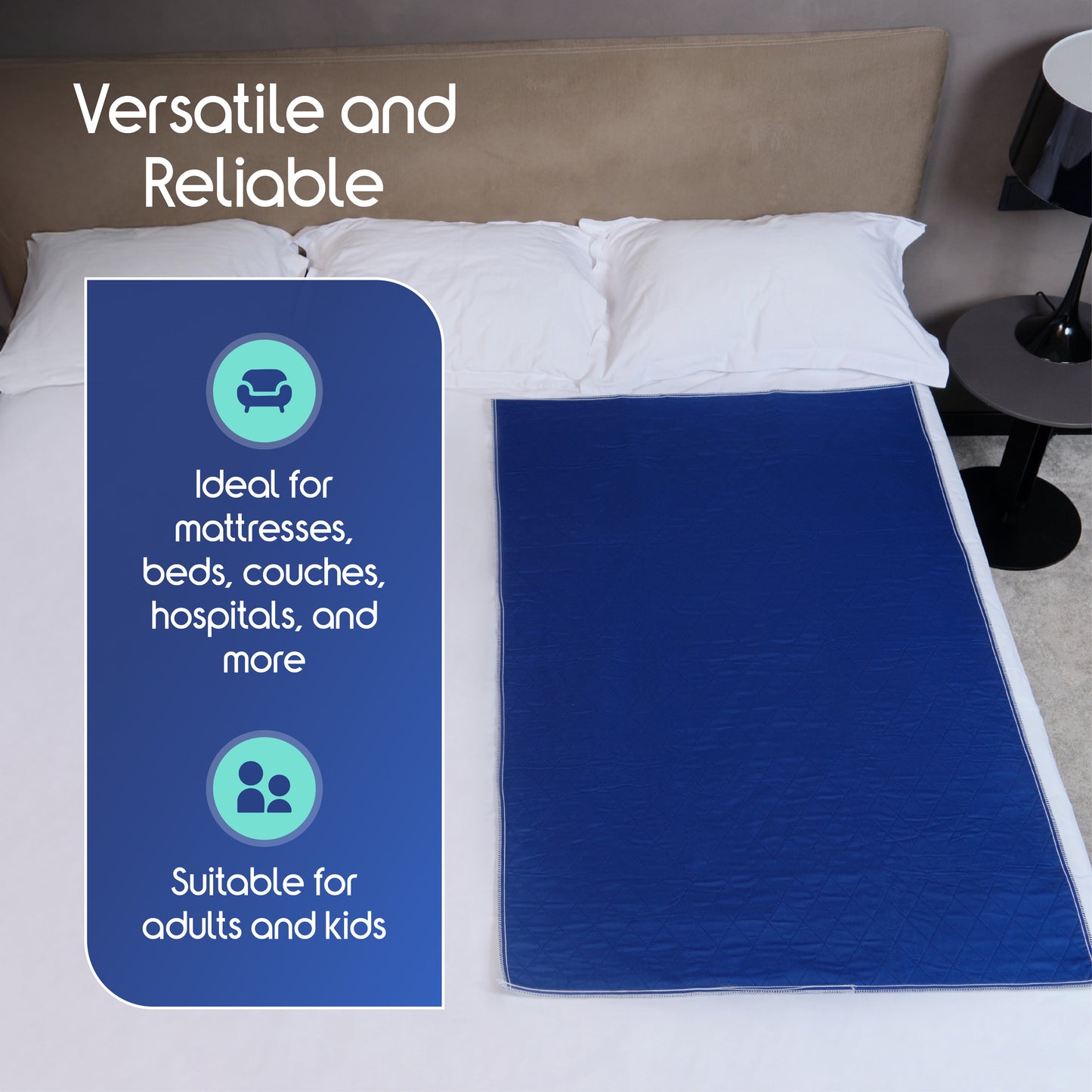 Inspire Waterproof Mattress Pad, 34 x 54 Dark Color Hides Stains
