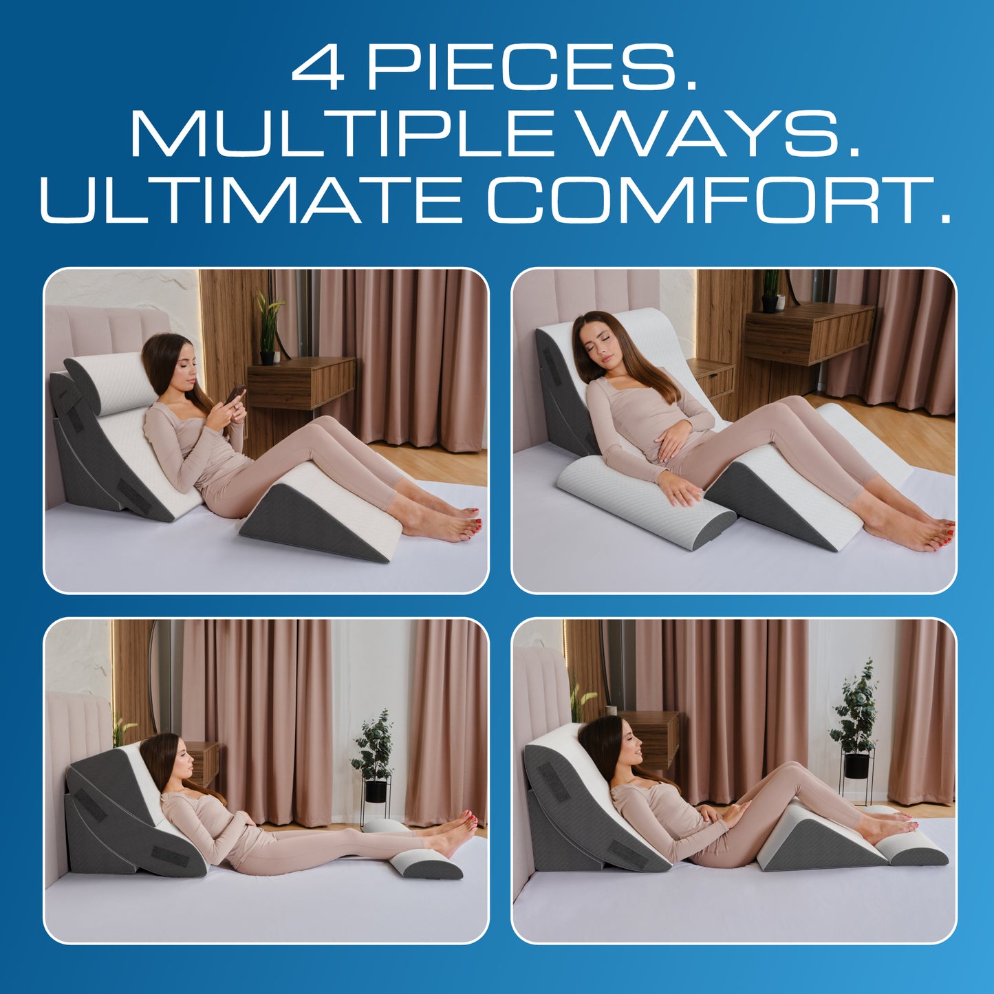 Kolbs Wedge Pillow Set 4 pcs Post Surgery Pillow