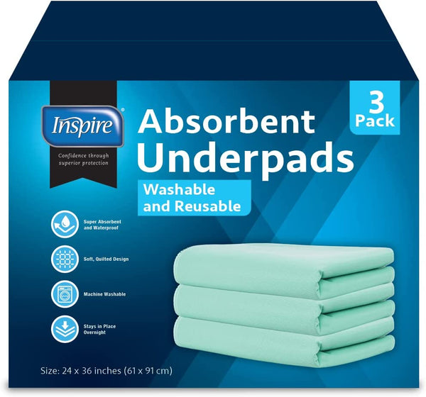 Confidence Waterproof Incontinent Pads Size: 34 inch x 36 inch, Package: 2 Pack, Size: 34 x 36