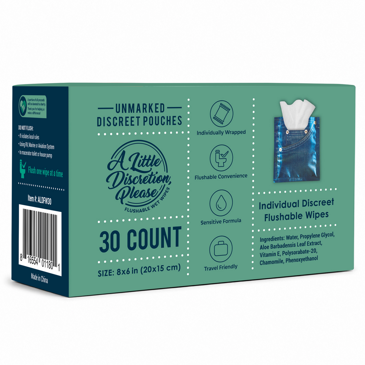 A Little Discretion Please - Flushable Wipes