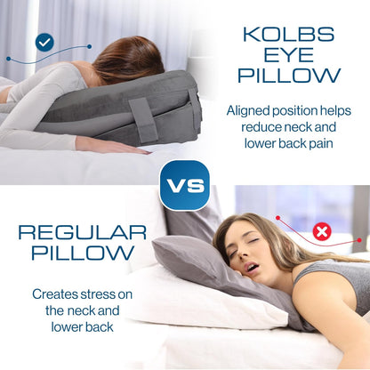 Kolbs Face Down Pillow After Eye Surgery Vitrectomy Pillow 2 Sided Warm or Cool. Prone Pillow Massage Pillow Face Down BBL Pillow After Surgery Stomach Sleeping Pillow Memory Foam Washable Cover