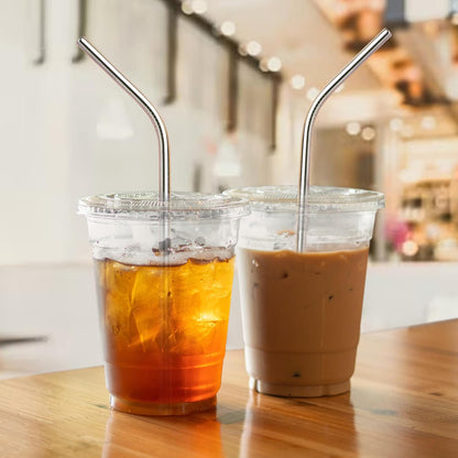 Inspire Home & Pantry Plastic Cups with Lids | BULK SAVINGS Smoothie Cup, Iced Coffee, Soda | Crystal Clear | 12 Oz Case of 200