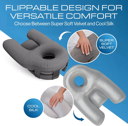 Kolbs Face Down Pillow After Eye Surgery Vitrectomy Pillow 2 Sided Warm or Cool. Prone Pillow Massage Pillow Face Down BBL Pillow After Surgery Stomach Sleeping Pillow Memory Foam Washable Cover
