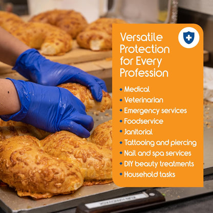 Inspire Cobalt Blue Nitrile Medical Examination Gloves
