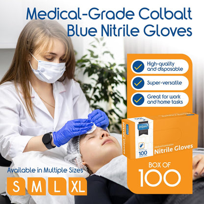 Inspire Cobalt Blue Nitrile Medical Examination Gloves