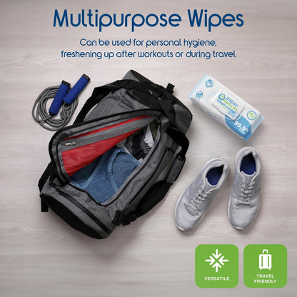 Inspire Naturals 99.9% Water Based Wet Wipes For Adults | Plastic Free Adult Wipe Extra Large Unscented | Disposable Washcloths For Elderly Incontinence, Bathing and Body (400 Ct)