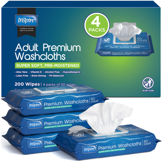 Inspire Adult Wash Cloths 200 Count