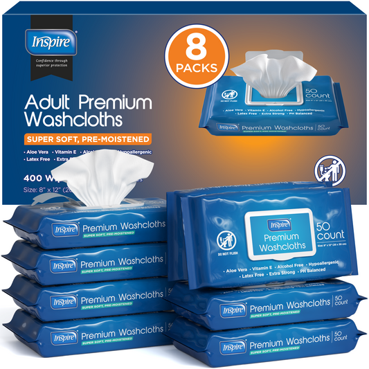 Inspire Adult Wash Cloths 400 Count