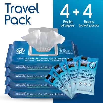 Inspire Adult Wash Cloths 200 Count