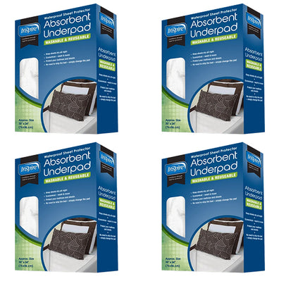 Inspire Washable Reusable Incontinence Underpad, 30 Inches X 34 Inches White