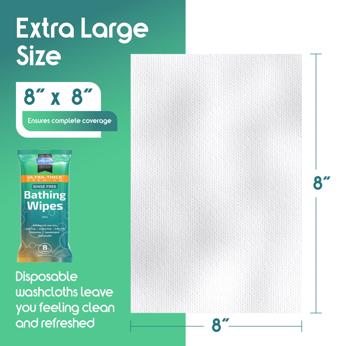Ultra Thick Rinse Free Body Wash Wipes