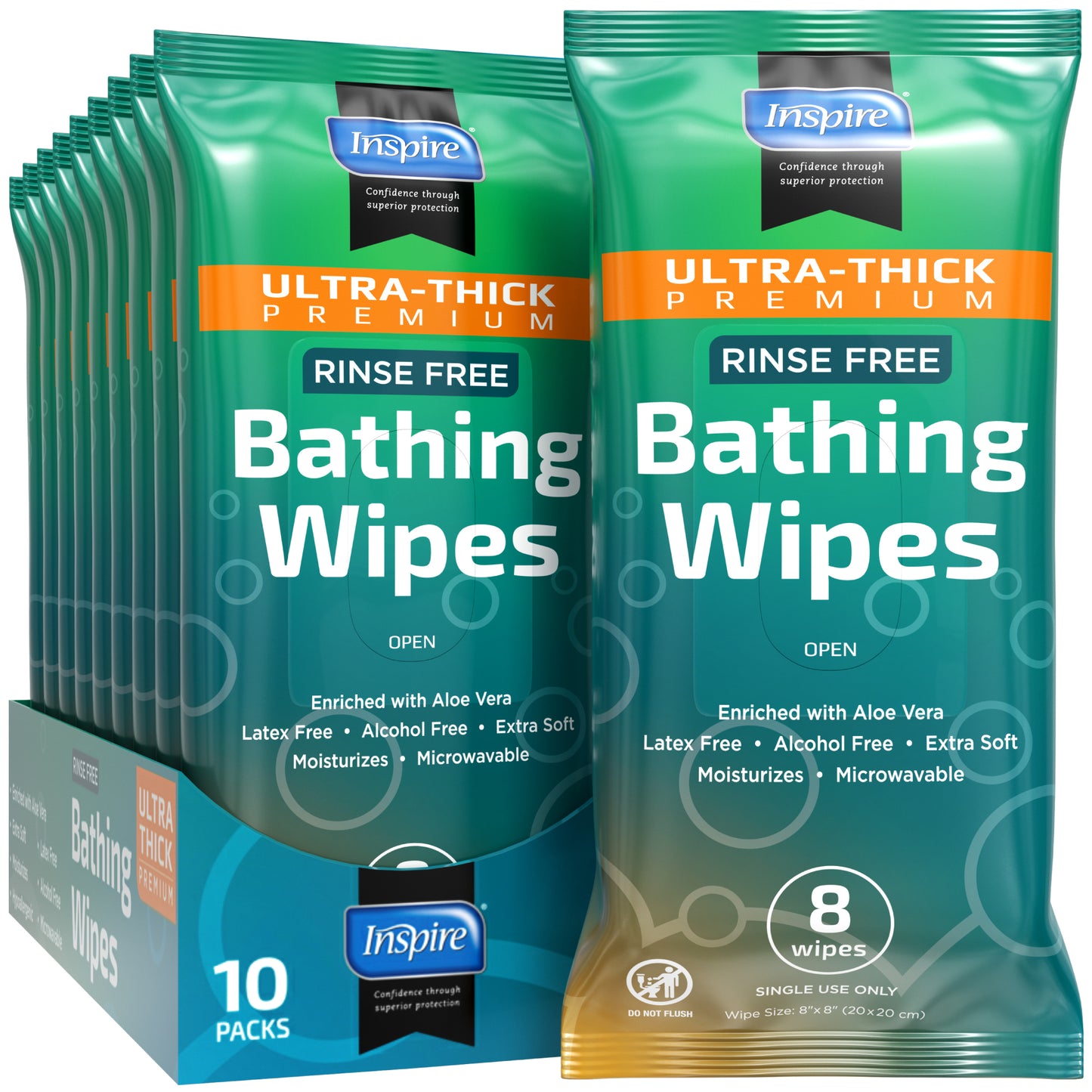 Ultra Thick Rinse Free Body Wash Wipes