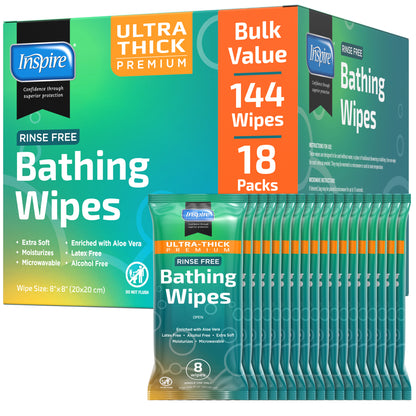 Ultra Thick Rinse Free Body Wash Wipes