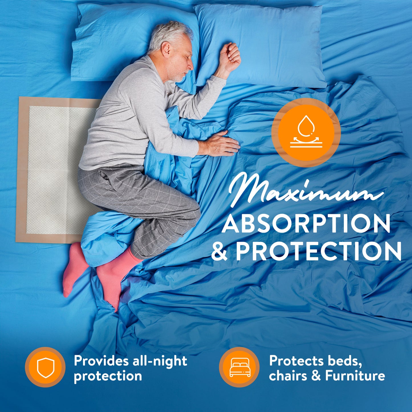 Inspire 30 x 36 Super Absorbent Bed Pads Incontinence Disposable