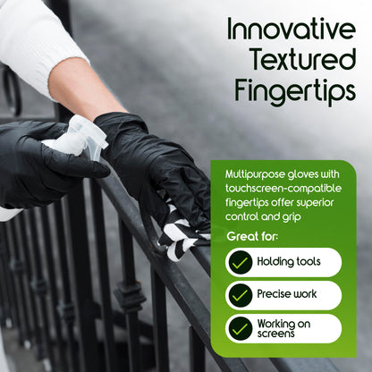 Inspire Black Nitrile Gloves 6 MIL 1000 Count